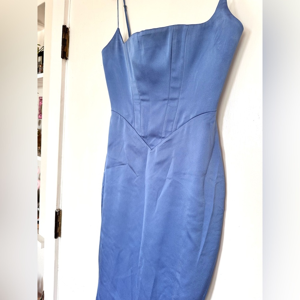 House of CB OLIVETTE
Periwinkle Satin Corset Maxi Dress - Picture 3 of 5